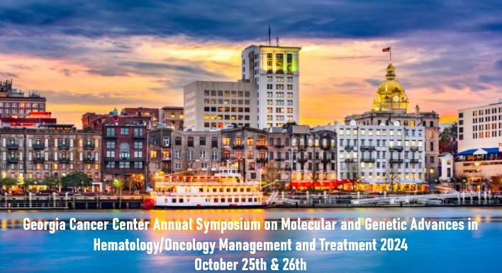 Georgia Cancer Center Annual Symposium on Molecular and Genetic Advances in Hematology/Oncology Management and Treatment  2024 Banner